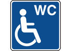 Panneau d'information WC handicapés