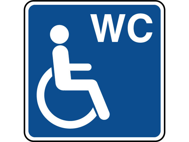 Panneau d'information WC handicapés