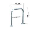 Arceaux support vélos acier galvanisé Ø50mm
