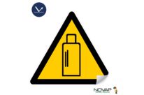 Panneau adhésif Danger présence bouteilles de gaz - Classe 1 - Triangle 100mm - 4232072