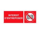 Panneau picto interdit d'entreposer