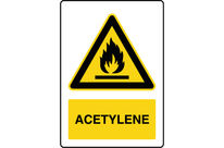 Panneau de danger vertical acétylène 