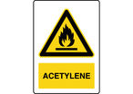 Panneau de danger vertical acétylène 