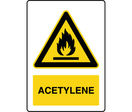 Panneau de danger vertical acétylène 