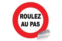 Panneau Roulez au pas - Alu Ø450mm - 4010489