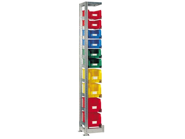 Kit suivant - rayonnage TR H.2010 mm pour bac et caisse L.200 x P.350 mm