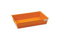 Manutan Expert - Bac de rétention métallique 40L Orange - Acier laqué - Rétention eau &amp; hydrocarbures - Charge 60kg