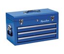 Manutan Expert - Boîte à outils 3 tiroirs Aluminium Bleu - 510x256x301mm - Charge 45kg - 10 ans garantie