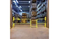 Mottez - Portillon Barrière de Protection Modulaire - Acier Jaune RAL 1018 - 70cm Ouverture - Intérieur/Extérieur - Fixation à Visser