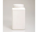 Pot Carré 1000 ml en PEHD Blanc - à vis ou encliquetable