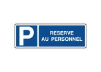 Panneau de parking horizontal réservé au personnel