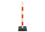 Poteau PVC Orange fluo/Blanc sur socle lesté 3kg - 2002776