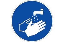 Panneau Obligation laver les mains - Rigide Ø80mm - 4020648