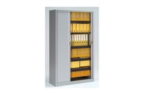 Armoire haute de bureau monobloc mono-couleur