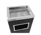 Poubelle cendrier rectangulaire en métal ou inox - 14 L | 9290 VB 650194 