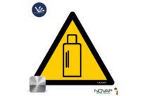 Panneau Danger présence de bouteilles de gaz - Classe 2 - Alu triangle 100mm - 4014074
