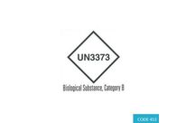 Étiquettes pour produits dangereux : UN3373, UN1845, INFECTIOUS SUBSTANCE 6 | ISOVATION