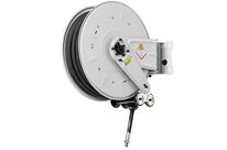 Enrouleur d'eau chaude 17 m Ø 1/2 100 bars acier peint avec enroulement automatique et support mural pivotant Raasm RA.8380.202