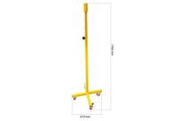 Pied télescopique mobile pour miroir de contrôle