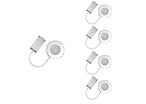 Pack de 5 - Spot LED étanche IP65 Encastrable Dimmable CCT 6W Alu