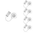 Pack de 5 - Spot LED étanche IP65 Encastrable Dimmable CCT 6W Alu