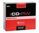 Paquet 10 cdrw 700mo12x80mn intenso