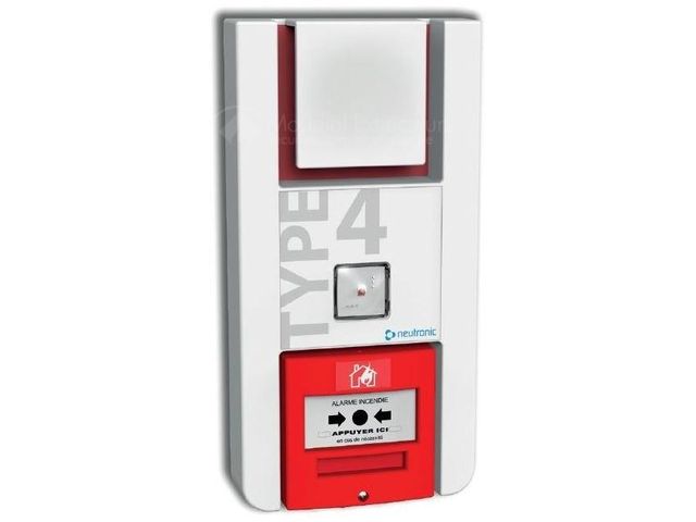 Alarme type 4 à pile avec LED intégrée