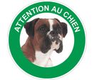 Panneau Attention au chien Boxer - Rigide Ø180mm - 4040363