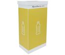 Paperflow - Corbeille de tri sélectif jaune 60L - Plastique recyclable - 76cm H