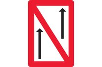 Panneau fluvial interdiction de dépasser A2