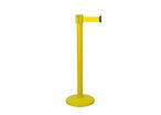 Poteau Alu Jaune laqué à sangle Jaune 3m x 50mm sur socle portable - 2053327