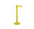 Poteau Alu Jaune laqué à sangle Jaune 3m x 50mm sur socle portable - 2053327