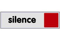 Plaquette de porte Silence - Plexiglas couleur 170x45mm - 4033556