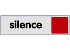 Plaquette de porte Silence - Plexiglas couleur 170x45mm - 4033556