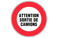 Panneau Attention sortie de camions - Rigide Ø300mm - 4060248