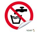 Panneau Eau non potable - Vinyle adhésif Ø300mm - 4037875