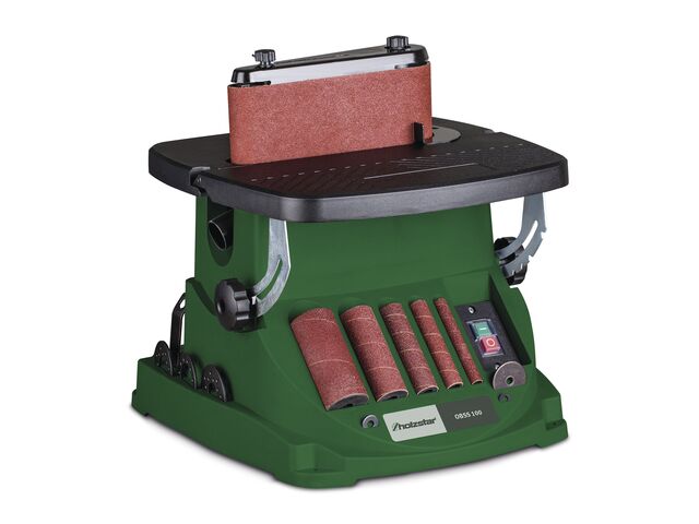 Ponceuse à broche et bande oscillante ponçage max. 98 mm 0,45 kW 230V y comprise nombreux accessoires Holzstar OBSS100