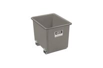 Bac PFV gris 2 200 l + fourreaux - Résistant aux huiles, fioul, gasoil, produits chimiques -