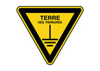 Panneau de danger terre des ferrures 
