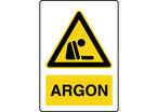 Panneau de danger vertical argon