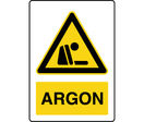 Panneau de danger vertical argon
