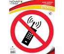 Panneau Téléphone mobile Interdit - Vinyle adhésif Ø300mm - 4031736