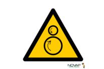 Panneau Danger rouleaux contrarotatifs - Novap