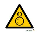 Panneau Danger rouleaux contrarotatifs - Novap