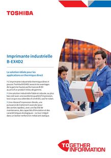 Brochure Imprimante industrielle thermique B-EX4D2