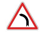 Panneau virage à gauche - A1b