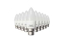 Pack de  10 - Ampoule B22 LED 6W 220V C37 180° - Blanc Neutre 4000K - 5500K