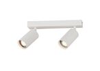 Plafonnier 2 Spots Orientables pour Ampoule GU10 - Blanc