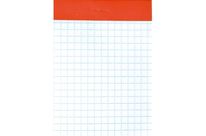 Bloc-bureau sans couverture 7,4x10,5cm petits carreaux 100 feuille 60g