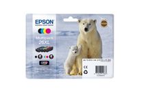 EPSON T2636 Lot 4 Cartouches encre Noir et couleur